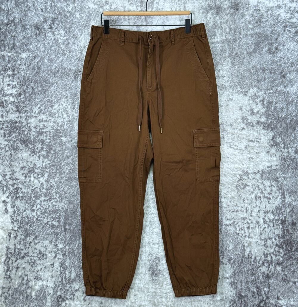 Polo Ralph Lauren Cargo Jogger Pants Medium Mens Brown Cotton Twill